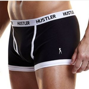 Hustler Lingerie Logo Elastic Black Trunks